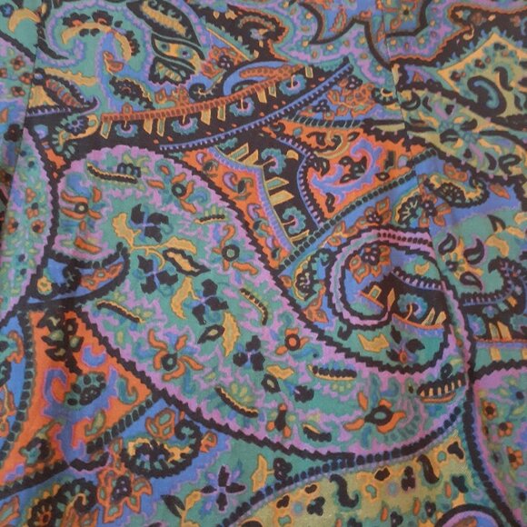 Handmade Vintage Colourful Paisley Shift Mini Dress Size Extra Small - Picture 7 of 7